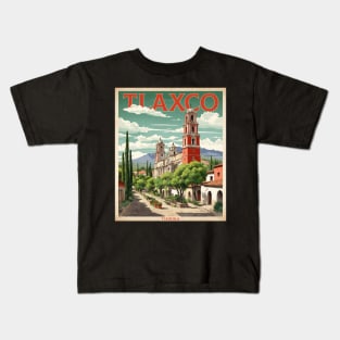 Tlaxco Tlaxcala Michoacan Mexico Vintage Tourism Travel Kids T-Shirt